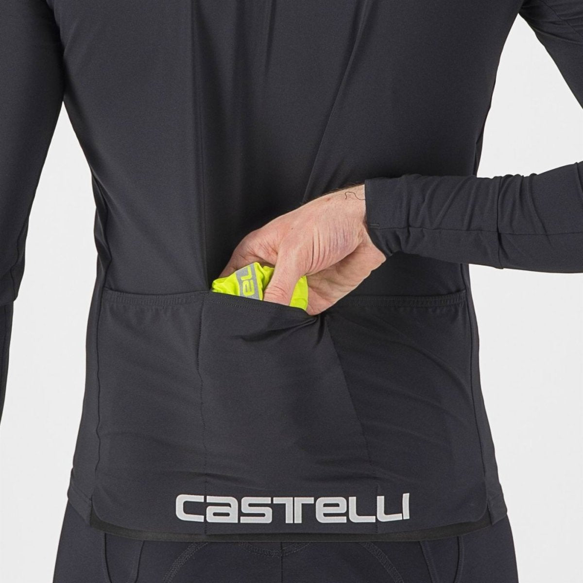CASTELLI SQUADRA STRETCH JACKET ELECTRIC LIME/DARK GRAY