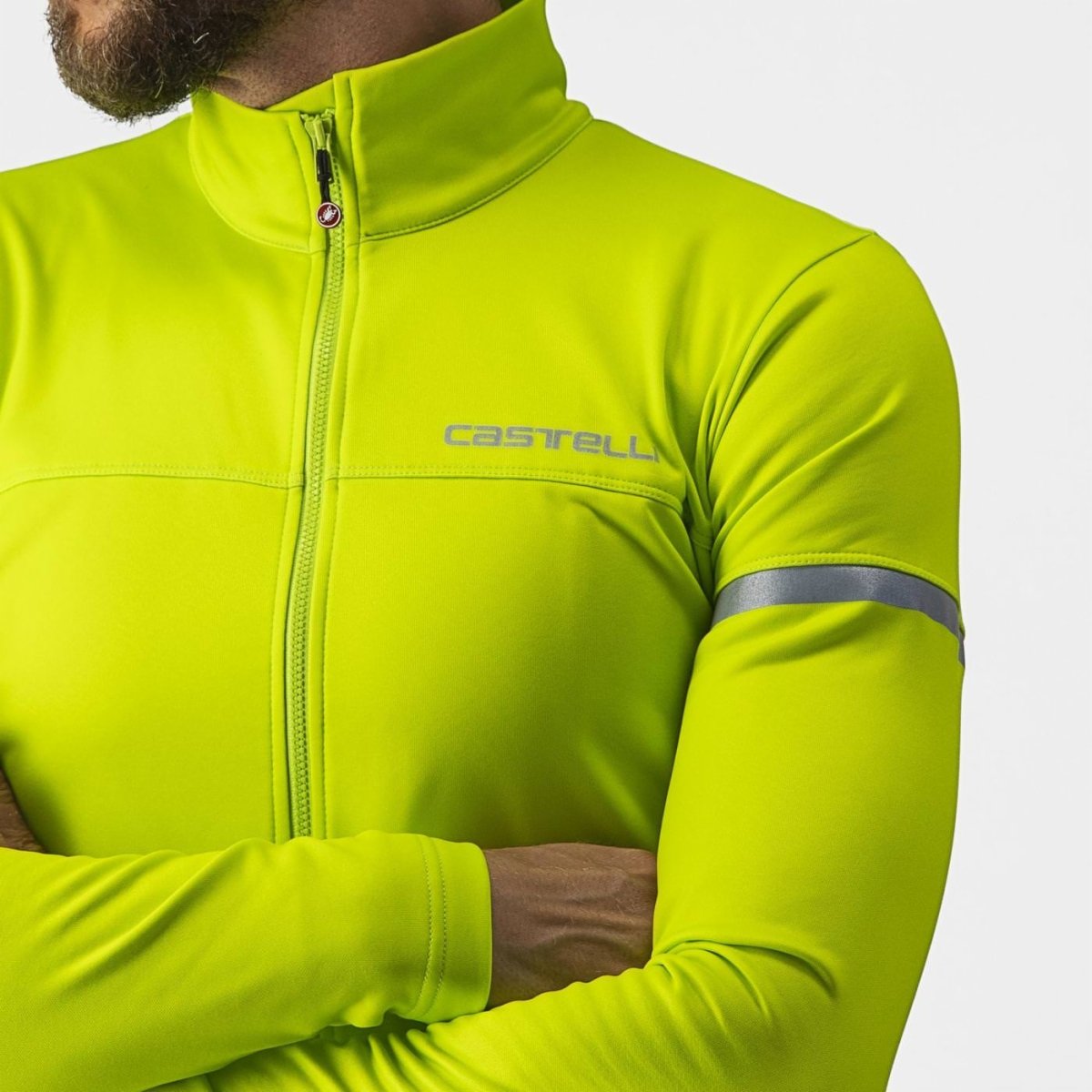 CASTELLI FONDO 2 JERSEY FZ ELECTRIC LIME/SILVER REFLEX