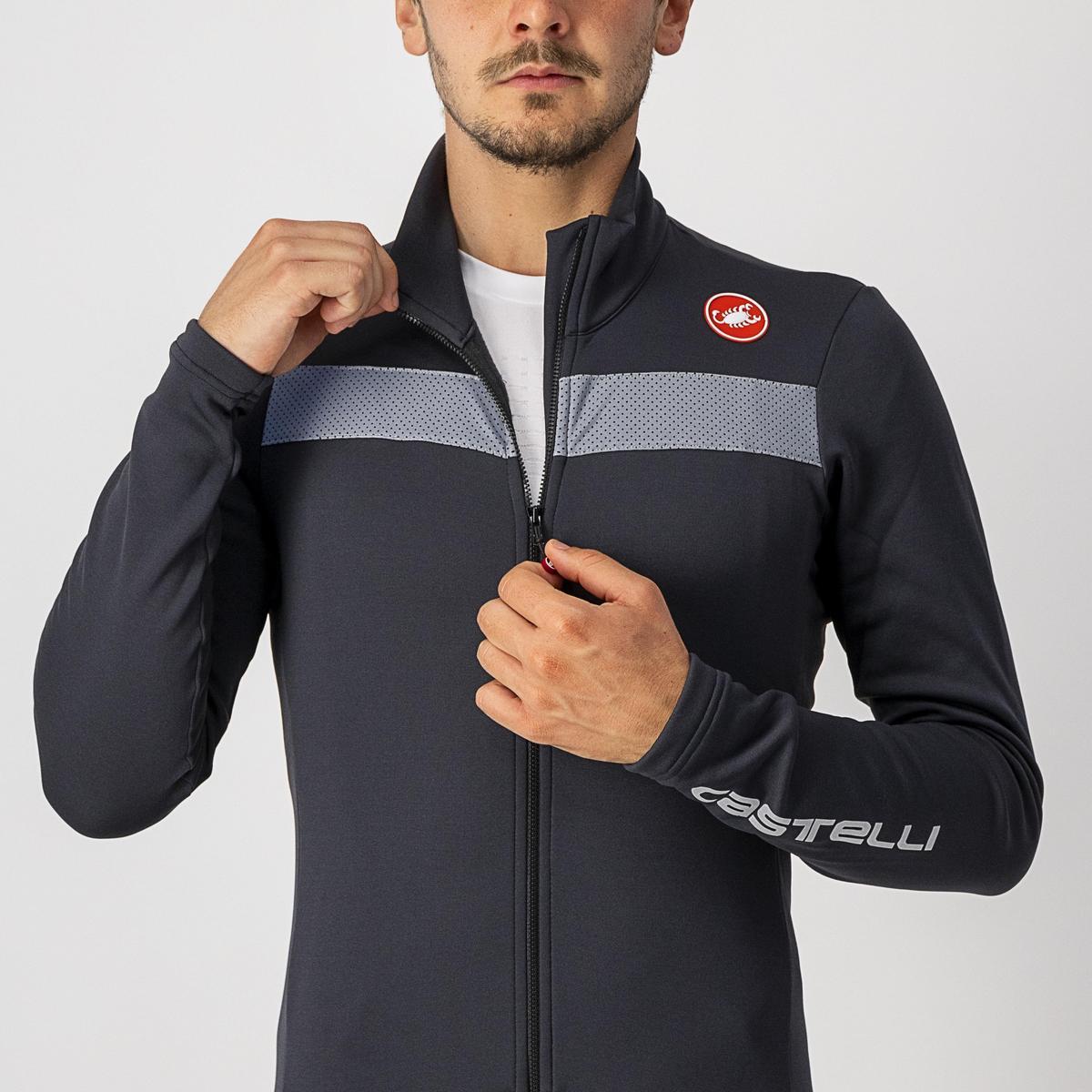 CASTELLI PURO 3 JERSEY FZ SAVILE BLUE/SILVER REFLEX