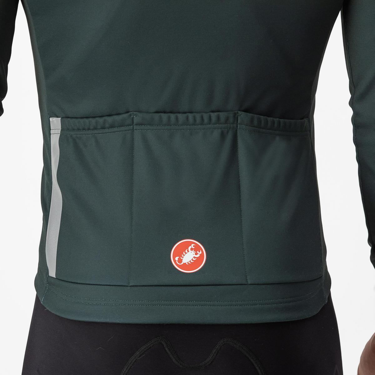 CASTELLI ENTRATA THERMAL JERSEY ROVER GREEN/BLACK