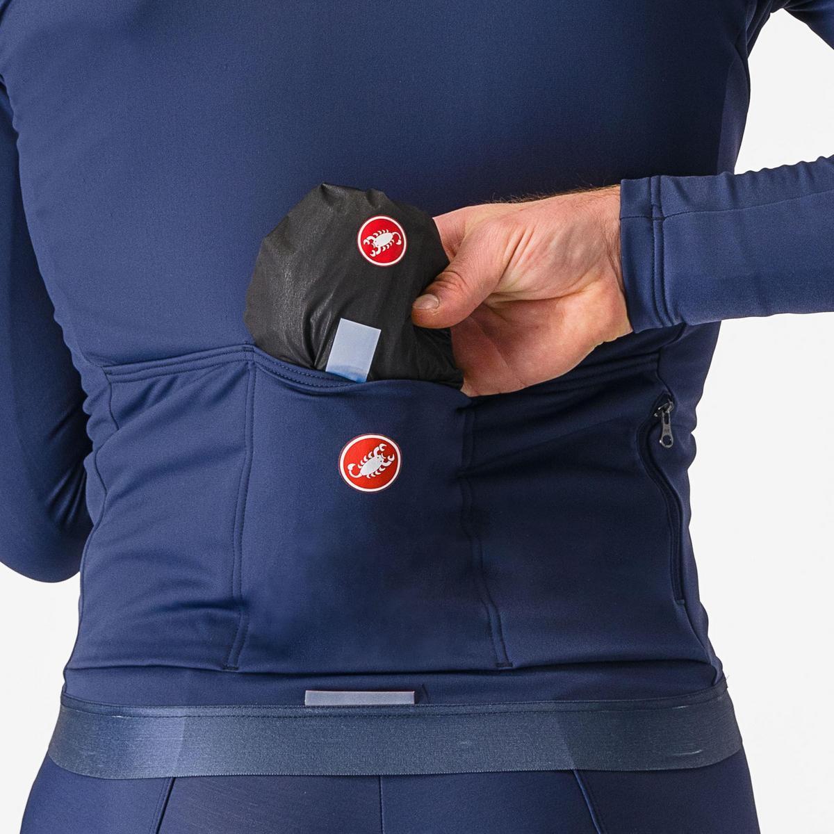 CASTELLI SQUALL SHELL JACKET LIGHT BLACK/SILVER GRAY