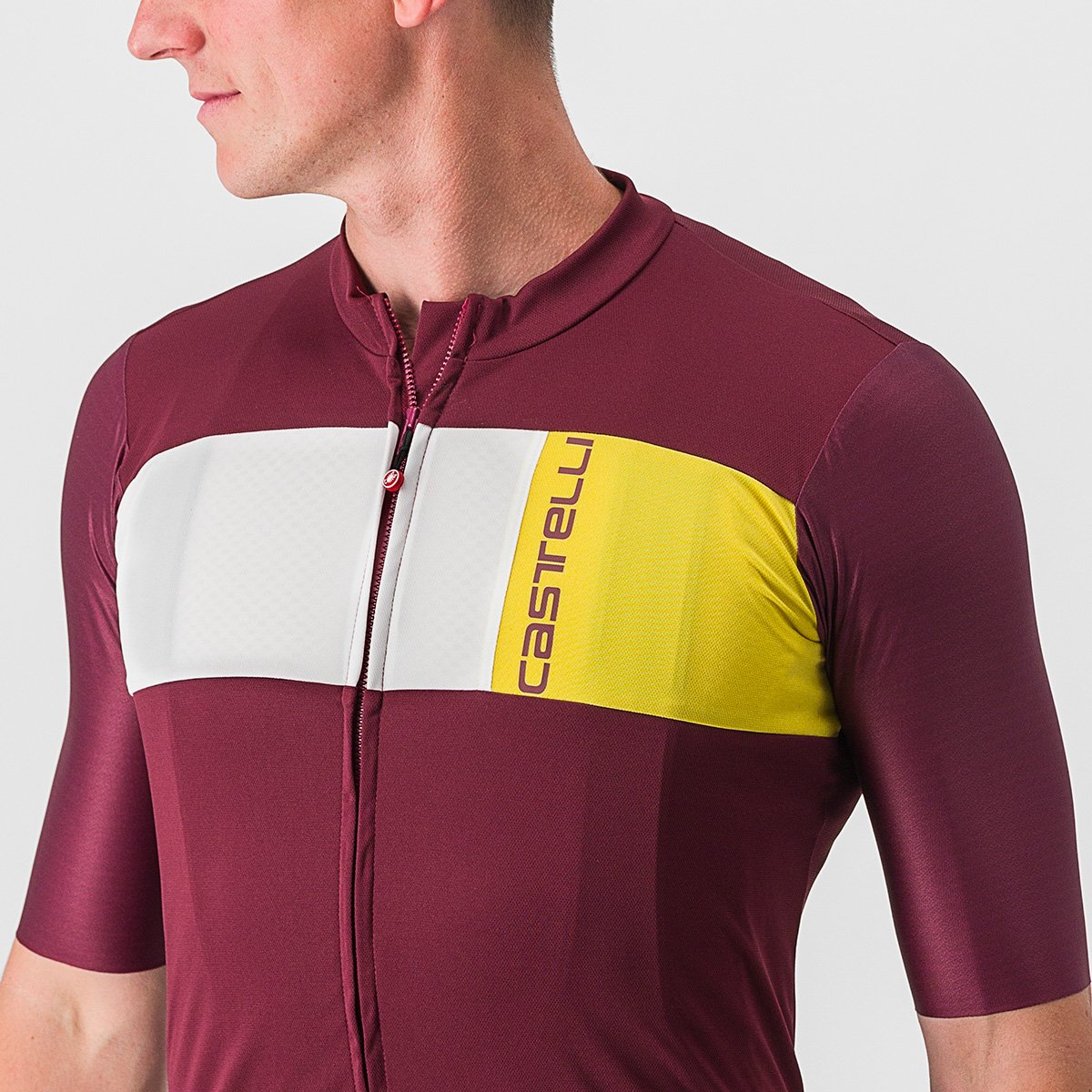 CASTELLI PROLOGO 7 JERSEY BORDEAUX/IVORY-PASSION FRUIT