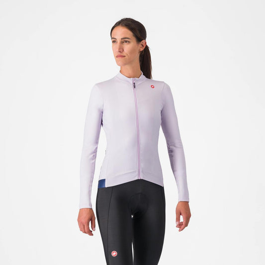 CASTELLI ESPRESSO THERMAL WOMENS JERSEY PURPLE MIST/DEEP PURPLE