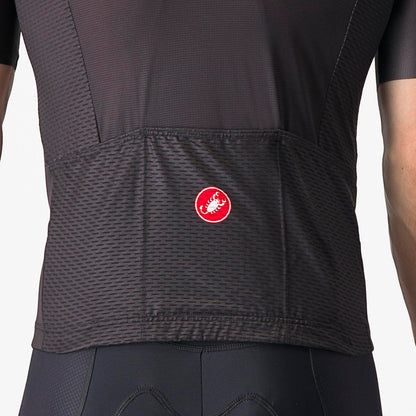 CASTELLI TRADIZIONE JERSEY LIGHT BLACK/DARK GRAY-RED