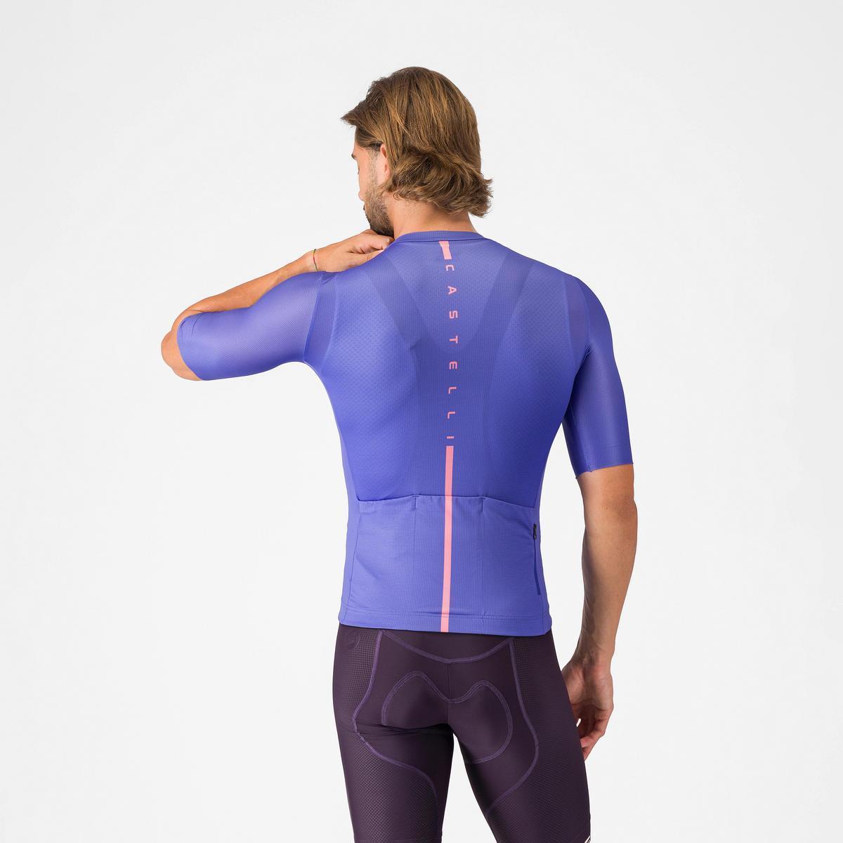 CASTELLI DRITTONE LOGO JERSEY ULTRAVIOLET/ROSA GIRO
