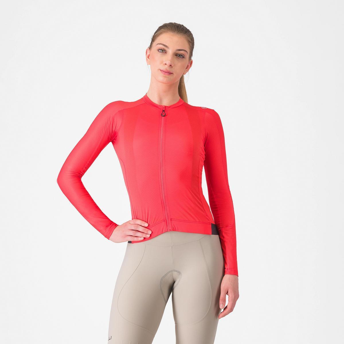 CASTELLI ESPRESSO WOMENS LONG SLEEVE JERSEY HIBISCUS/DARK GRAY