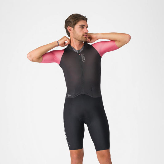 CASTELLI SATURDAY MORNING SKINSUIT BLACK/ROSA GIRO/SMOKY GRAY