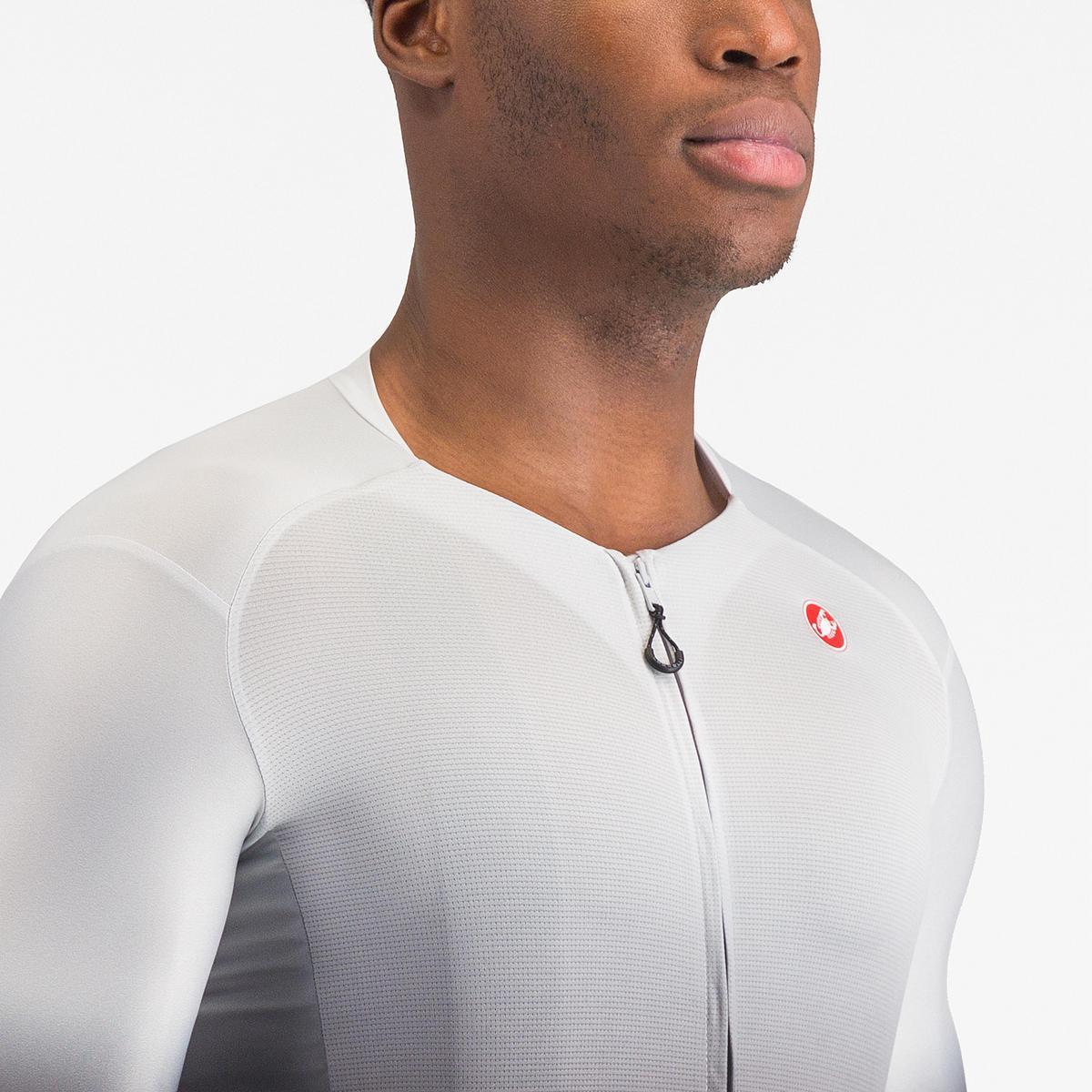 CASTELLI UPF JERSEY SILVER GRAY