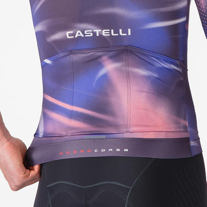 CASTELLI AERO RACE 8S JERSEY NIGHT SHADE/ROSA GIRO