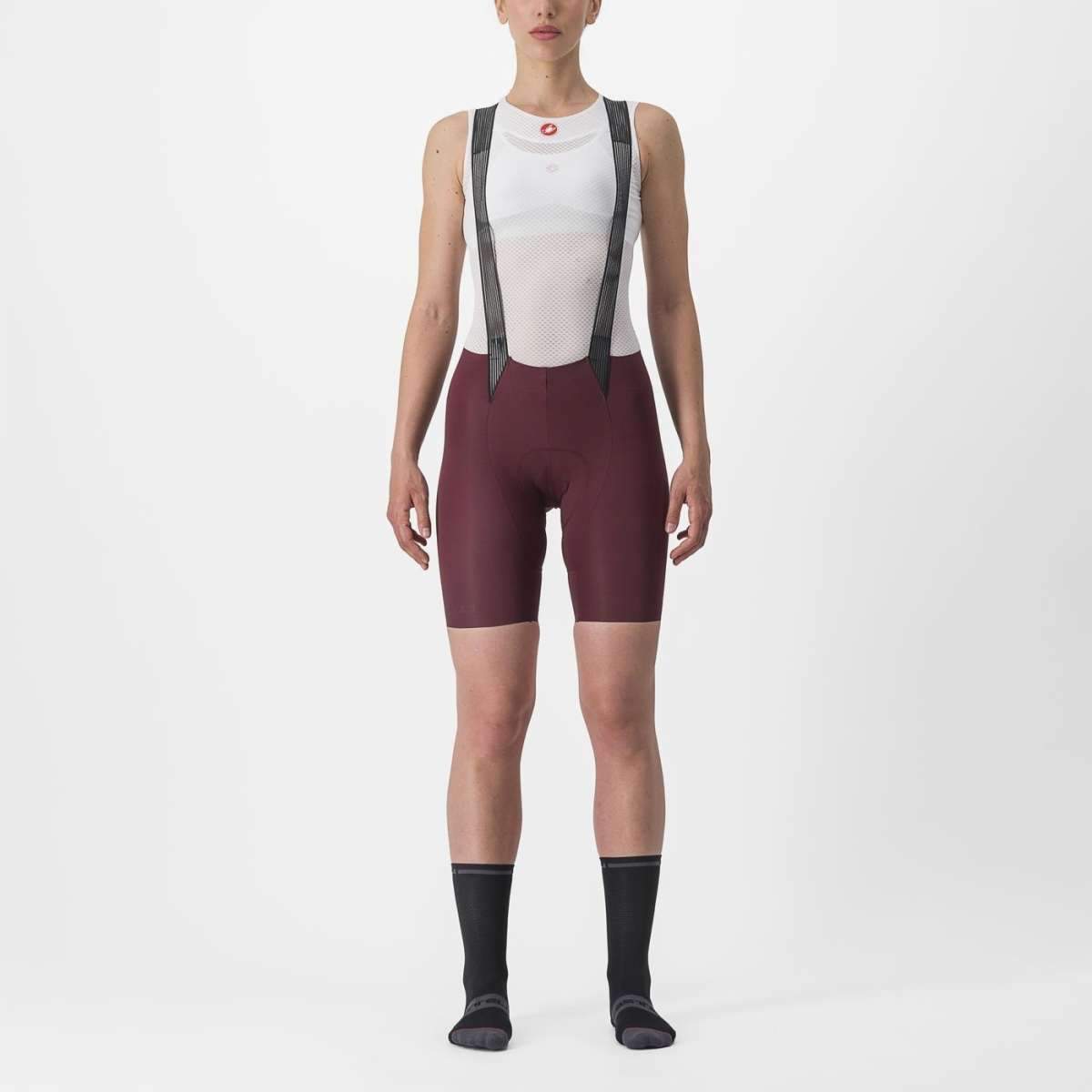 CASTELLI FREE AERO RC WOMENS BIBSHORT DEEP BORDEAUX