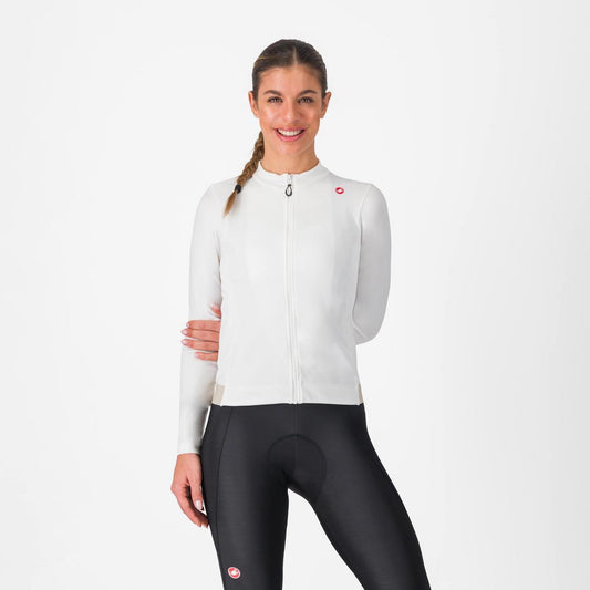 CASTELLI ESPRESSO THERMAL WOMENS JERSEY IVORY/SILVER MOON