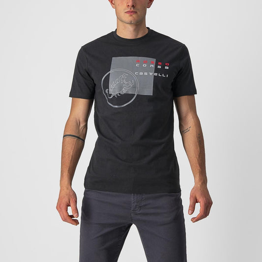CASTELLI MAURIZIO TEE BLACK-DARK GREY-RED