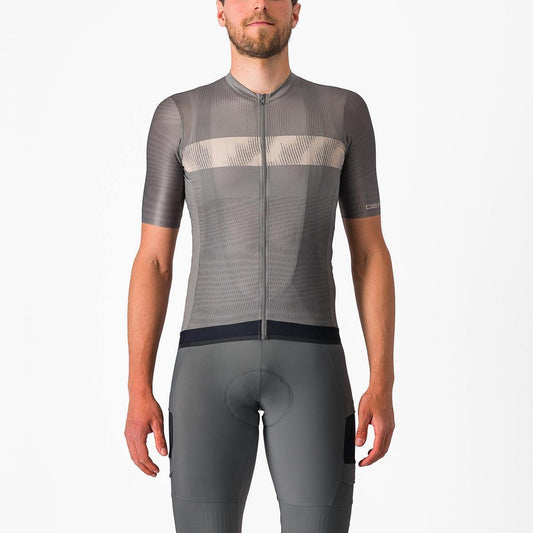 CASTELLI UNLIMITED ENDURANCE JERSEY GUNMETAL GRAY/CLAY
