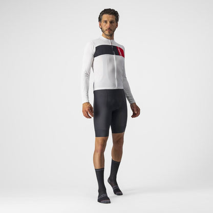 CASTELLI PROLOGO 7 LONG SLEEVE JERSEY IVORY/LIGHT BLACK-RED