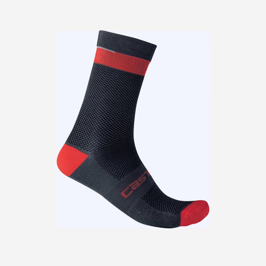 CASTELLI ALPHA 18 SOCK SAVILE BLUE/RED