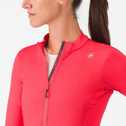 CASTELLI ESPRESSO THERMAL WOMENS JERSEY HIBISCUS/DARK GRAY