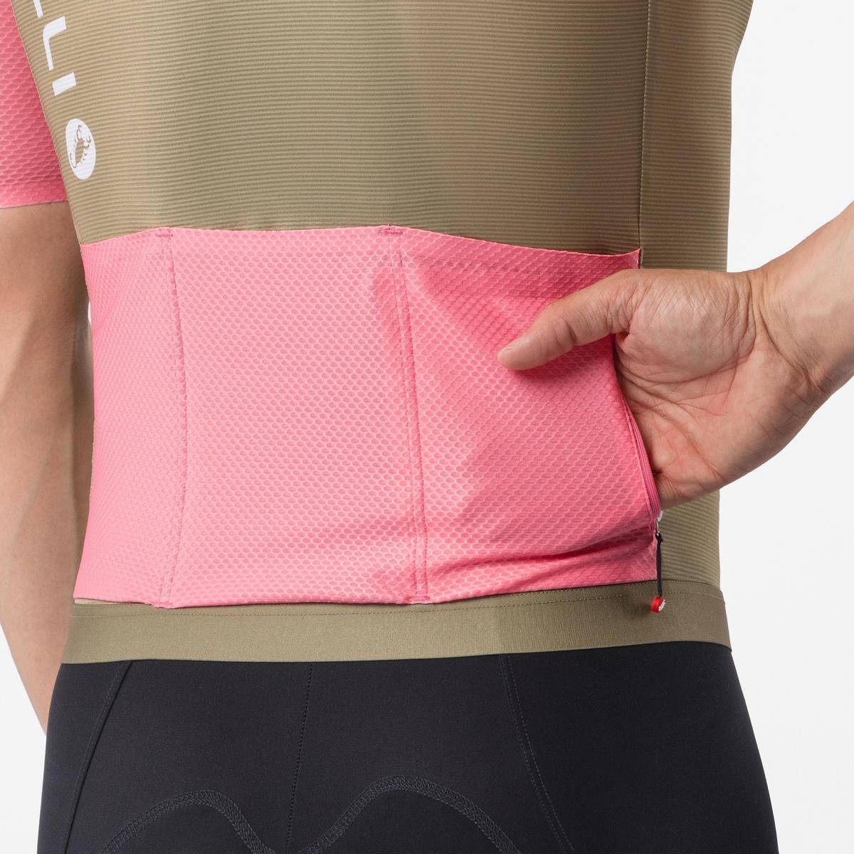 CASTELLI CORRETTO JERSEY ELMWOOD/ROSA GIRO-WHITE