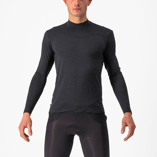 Maillot Manches Longues Castelli Mid Thermal Pro Gris Foncé Orange Maillot Manches Longues Castelli Mid Thermal Pro Gris Foncé Orange