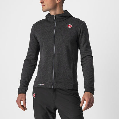 CASTELLI MILANO FULL ZIP FLEECE MELANGE LIGHT BLACK