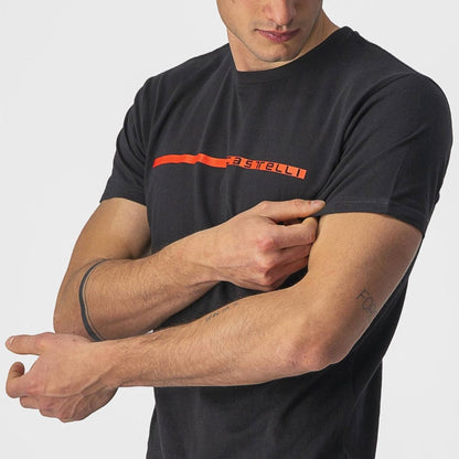 CASTELLI VENTAGLIO TEE BLACK/RED