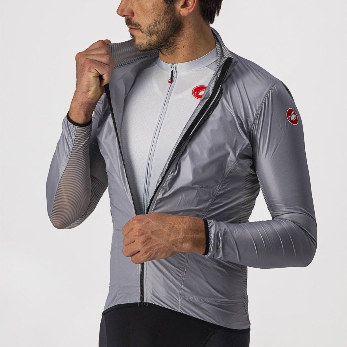CASTELLI ARIA SHELL JACKET SILVER GRAY