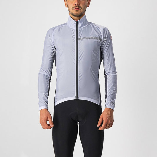 CASTELLI SQUADRA STRETCH JACKET SILVER GRAY/DARK GRAY