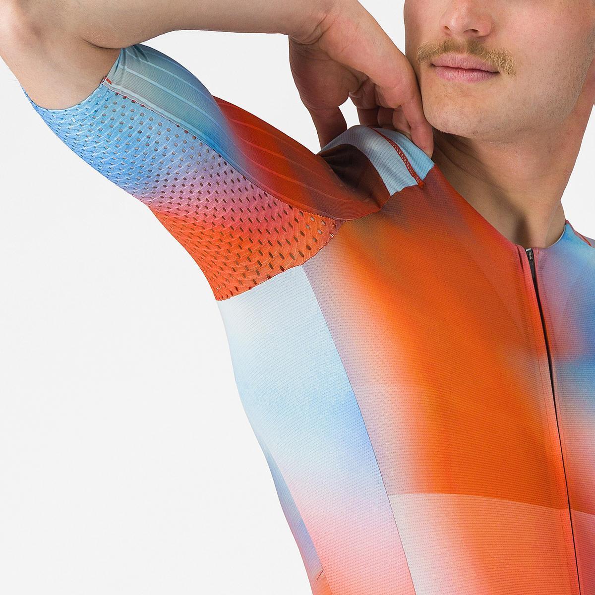 CASTELLI FREE SANREMO 3 SUIT SHORT SLEEVE PAPRIKA/WINTER SKY-BLACK