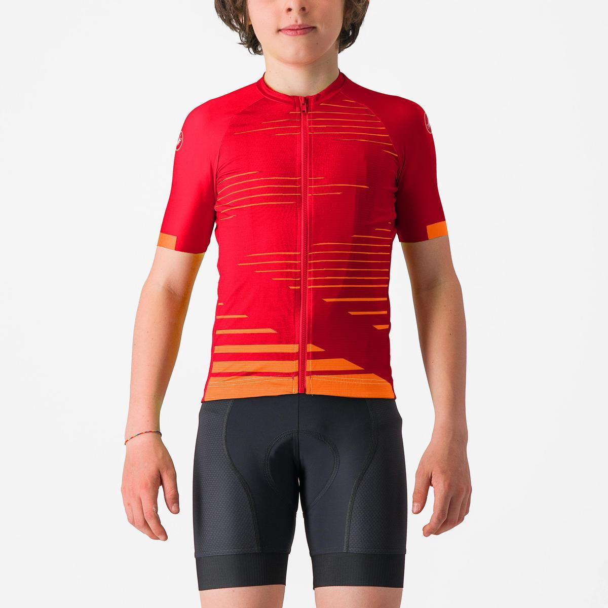 CASTELLI AERO KID JERSEY RICH RED/ORANGE