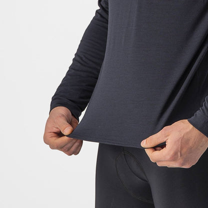 CASTELLI UNLIMITED MERINO LONG SLEEVE LIGHT BLACK/NICKEL GRAY