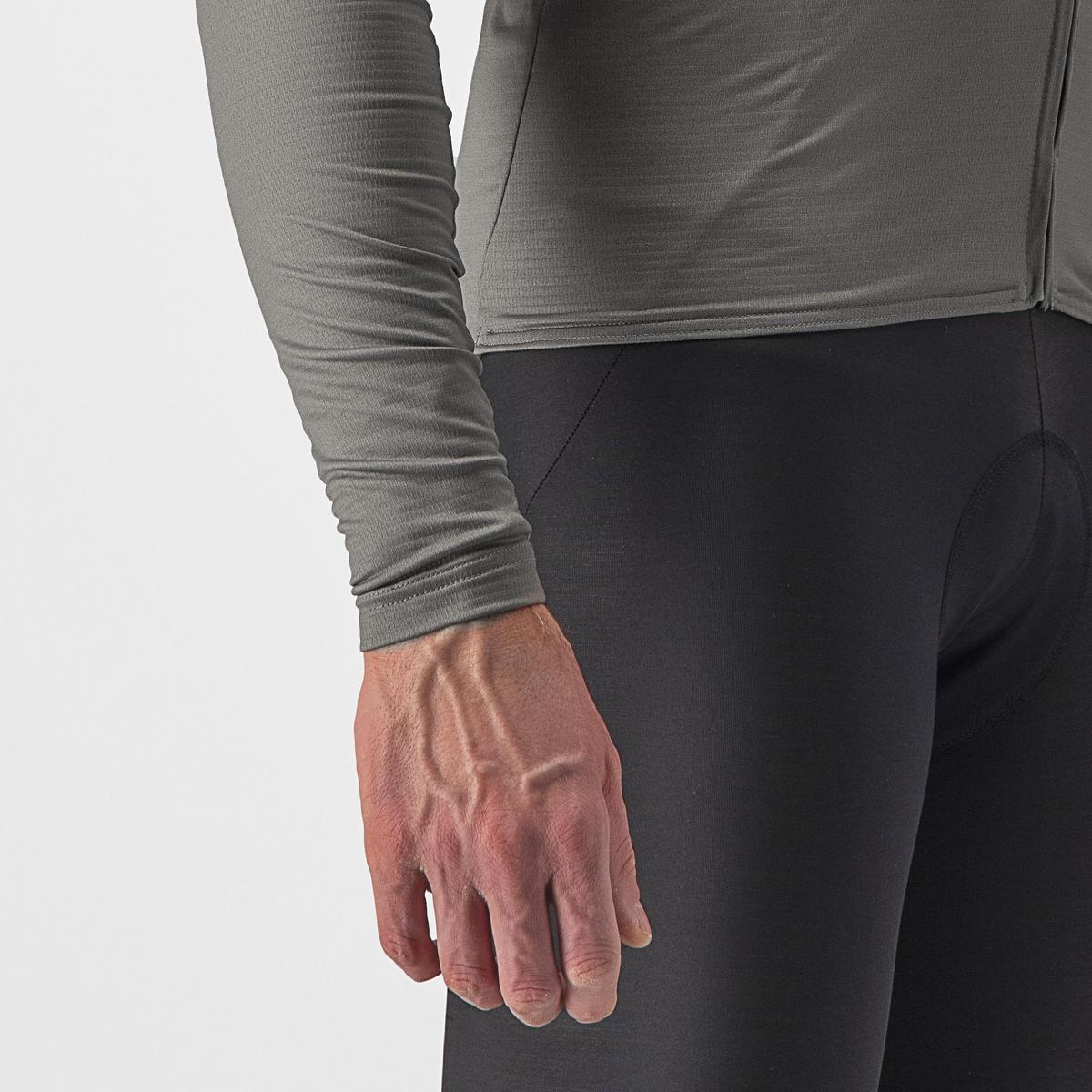 CASTELLI PRO THERMAL MID LS JERSEY NICKEL GRAY