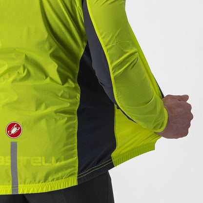 CASTELLI SQUADRA STRETCH JACKET ELECTRIC LIME/DARK GRAY