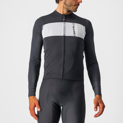 CASTELLI PROLOGO 7 LONG SLEEVE JERSEY LIGHT BLACK/SILVER GREY-IVORY