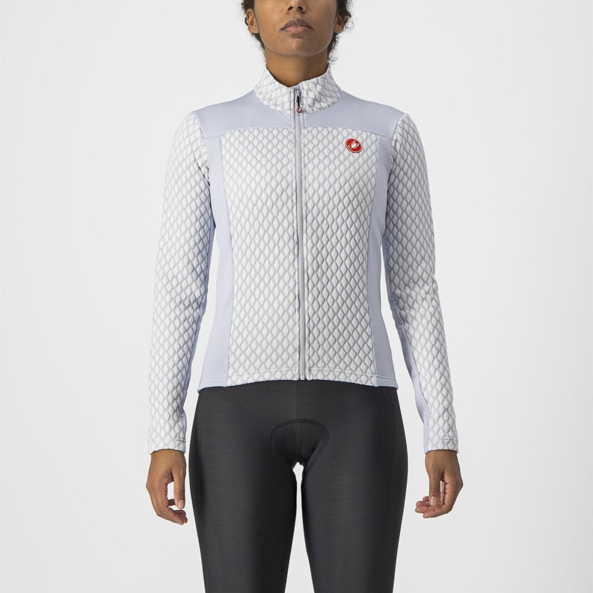 CASTELLI SFIDA 2 JERSEY FZ SILVER GRAY/WHITE (SMALL ONLY)