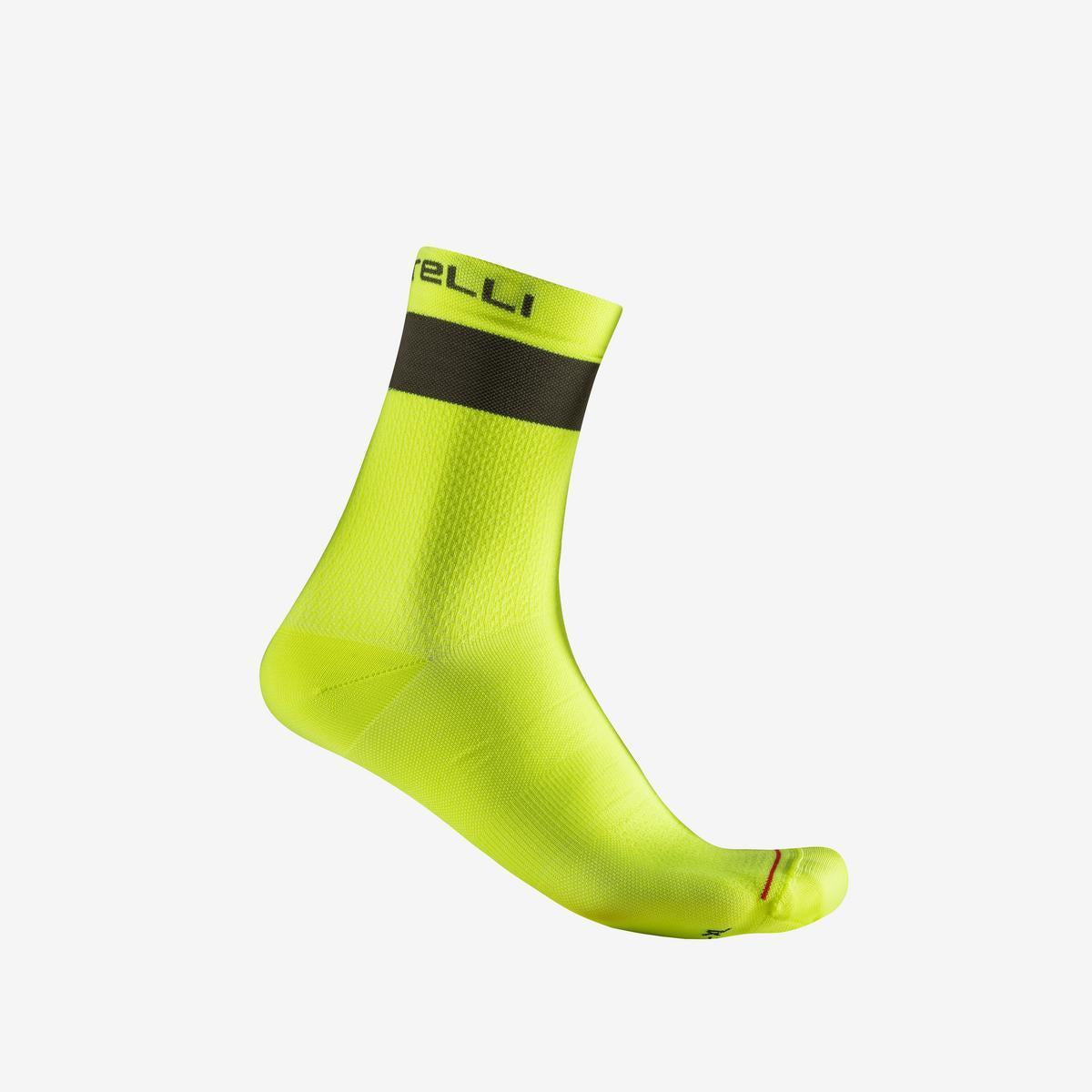 CASTELLI PROLOGO 15 SOCK ELECTRIC LIME/DEEP GREEN