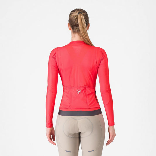 CASTELLI ESPRESSO W LONG SLEEVE JERSEY HIBISCUS/DARK GRAY