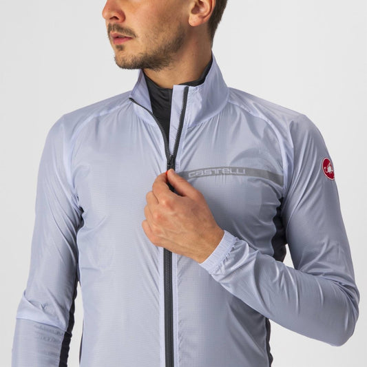 CASTELLI SQUADRA STRETCH JACKET SILVER GRAY/DARK GRAY