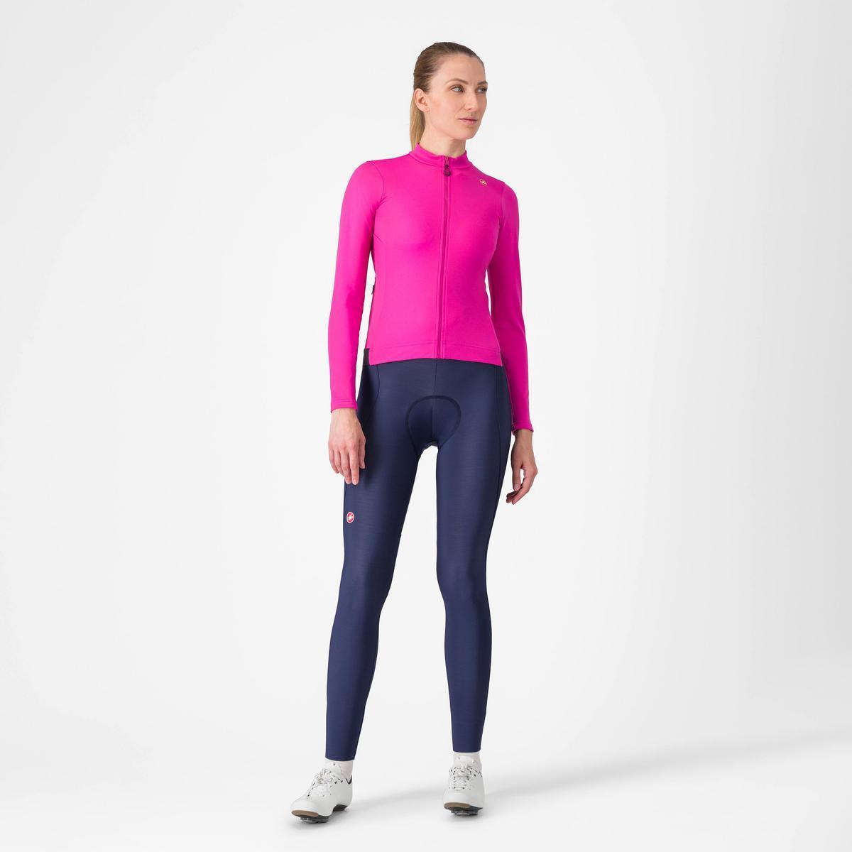 CASTELLI ESPRESSO THERMAL WOMENS JERSEY VIOLET PINK/DARK GRAY