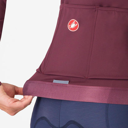 CASTELLI ESPRESSO THERMAL W JERSEY DEEP BORDEAUX