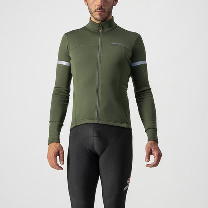 CASTELLI FONDO 2 JERSEY FZ MILITARY GREEN/SILVER REFLEX