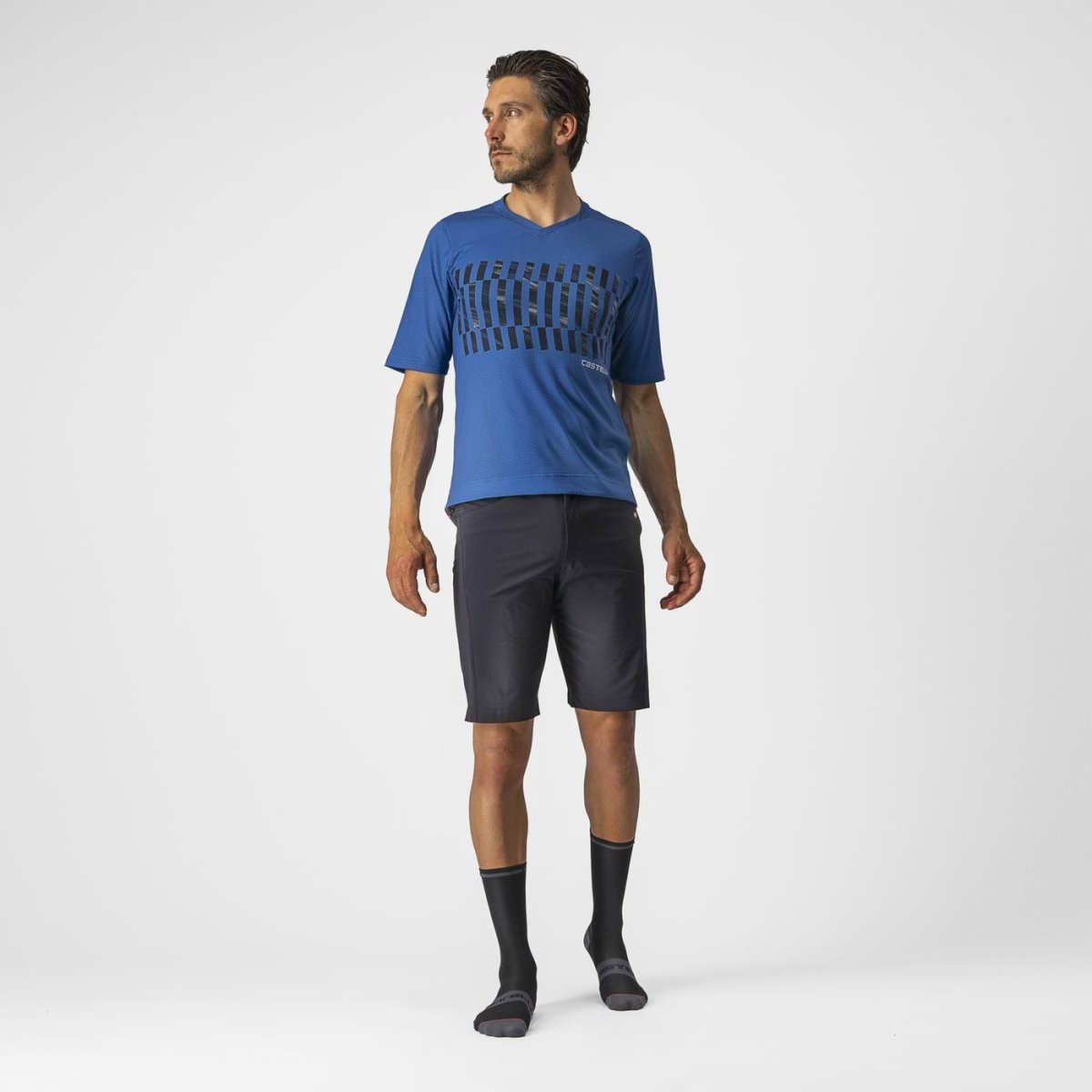 CASTELLI TRAIL TECH TEE COBALT BLUE/SAVILE BLUE-SILVER