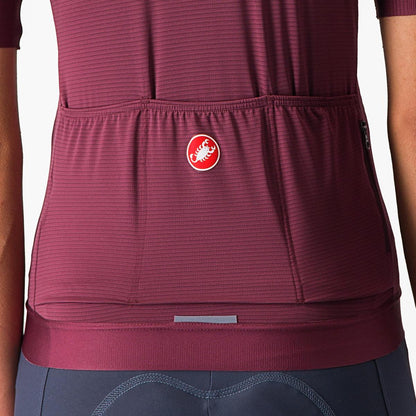 CASTELLI ESPRESSO  WOMENS JERSEY DEEP BORDEAUX/DEEP BORDEAUX