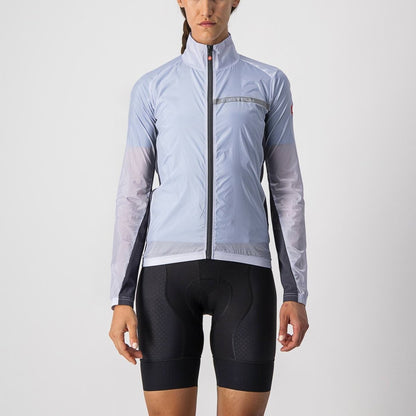 CASTELLI SQUADRA STRETCH WOMENS JACKET SILVER GRAY/DARK GRAY