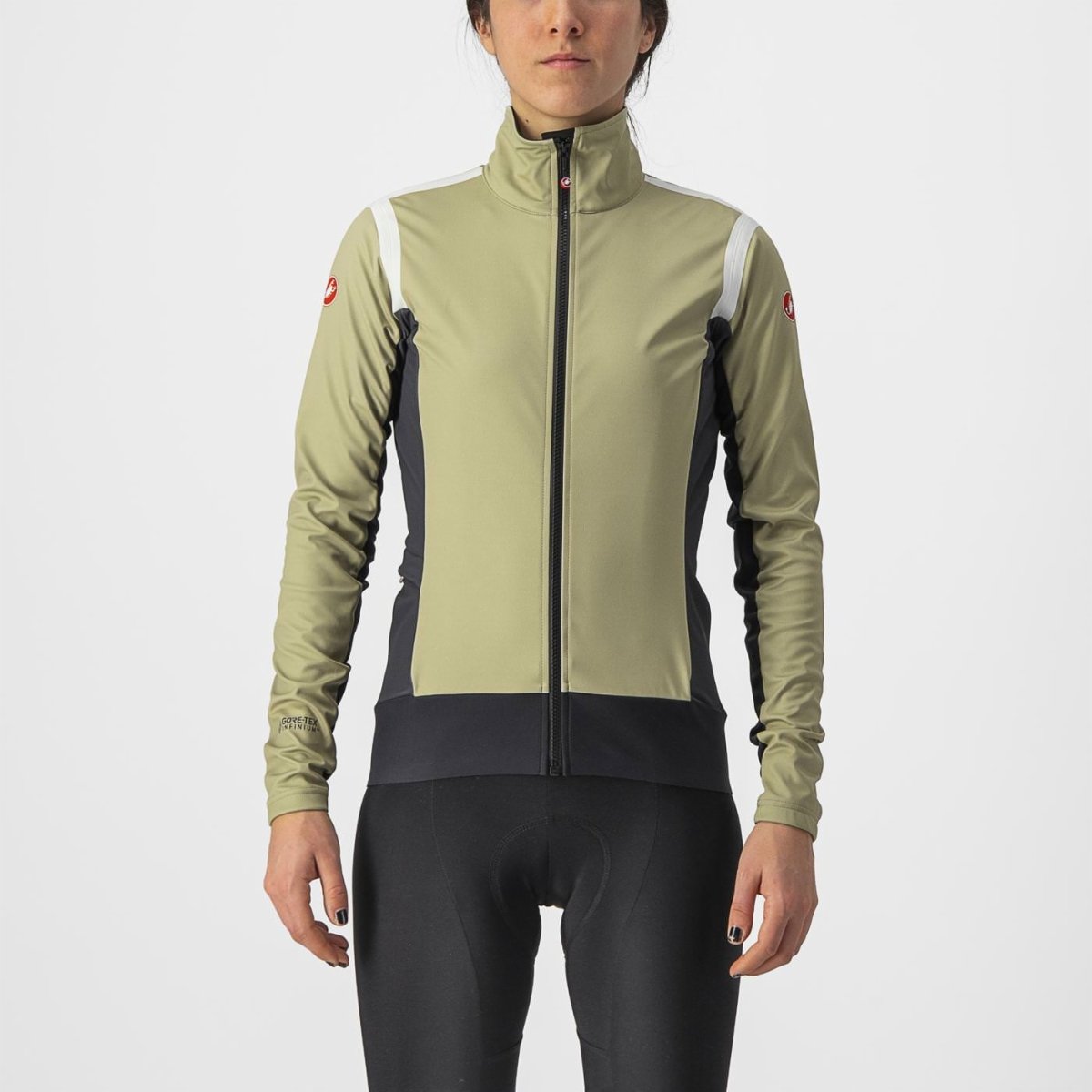 CASTELLI ALPHA RoS 2 WOMENS LIGHT JACKET GREEN TEA/DARK GRAY-WHITE
