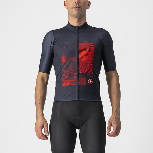 CASTELLI 13 SCREEN JERSEY SAVILE BLUE/RED M S+D