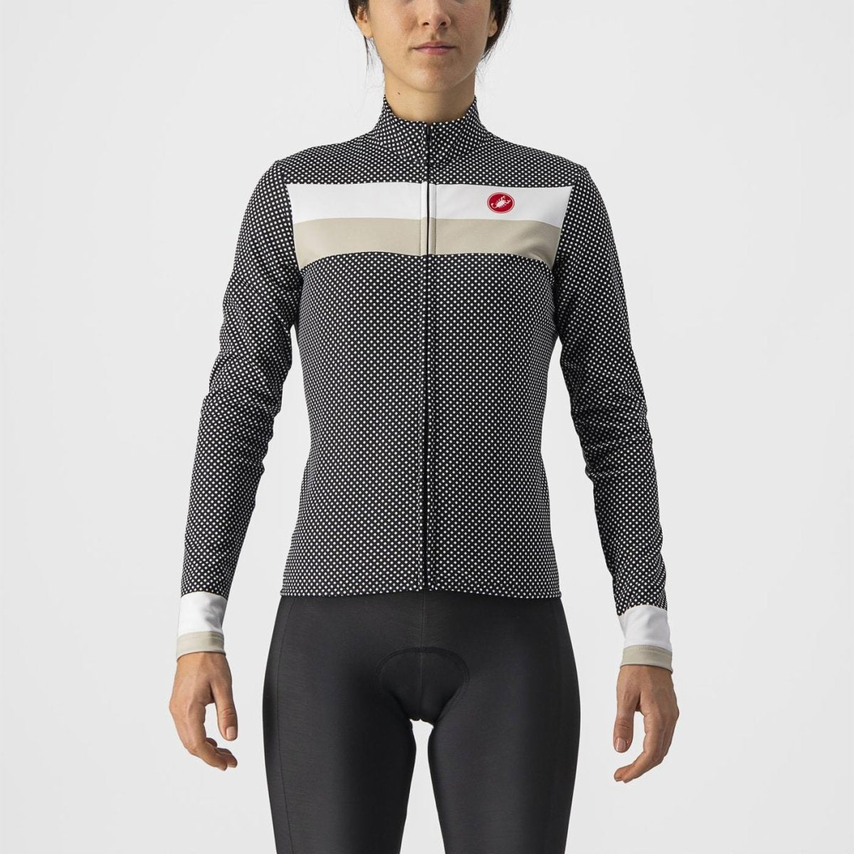 CASTELLI VOLARE LS JERSEY BLACK/WHITE-CHALK