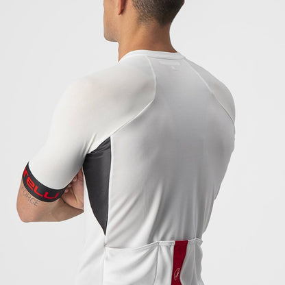 CASTELLI ENTRATA VI JERSEY IVORY & LIGHT BLACK-RED