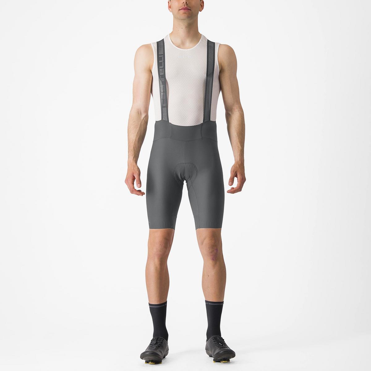 CASTELLI ESPRESSO BIBSHORT GUNMETAL GRAY