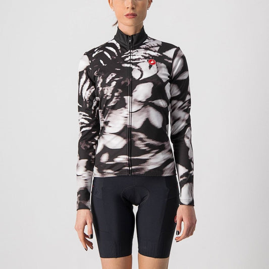CASTELLI UNLIMITED WOMENS THERMAL JERSEY BLACK/WHITE