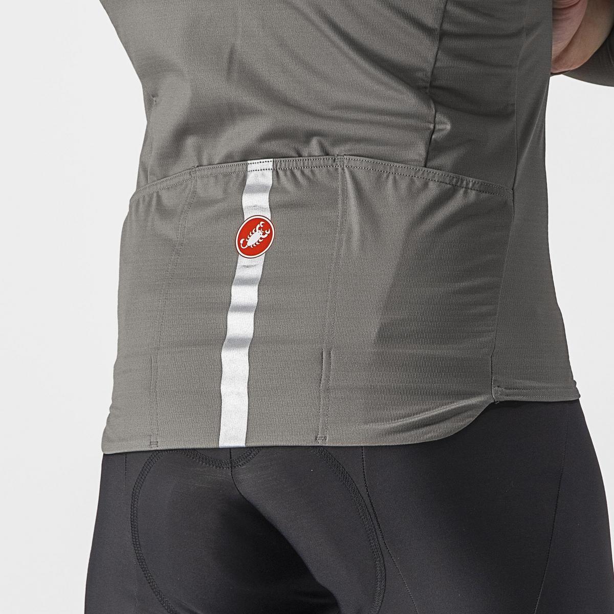 CASTELLI PRO THERMAL MID LS JERSEY NICKEL GRAY