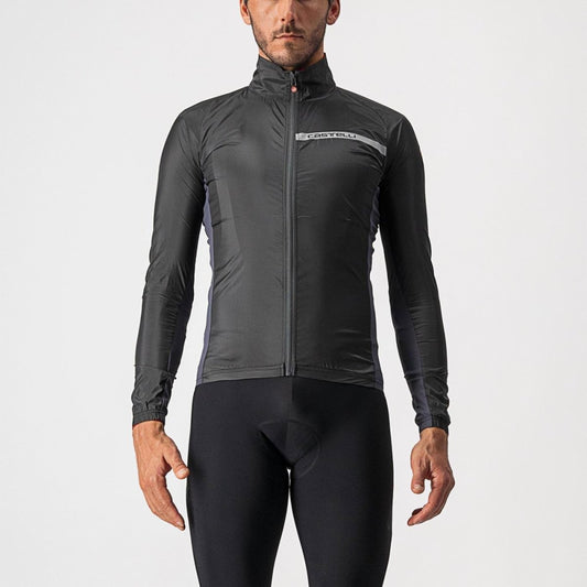 CASTELLI SQUADRA STRETCH JACKET LIGHT BLACK/DARK GRAY